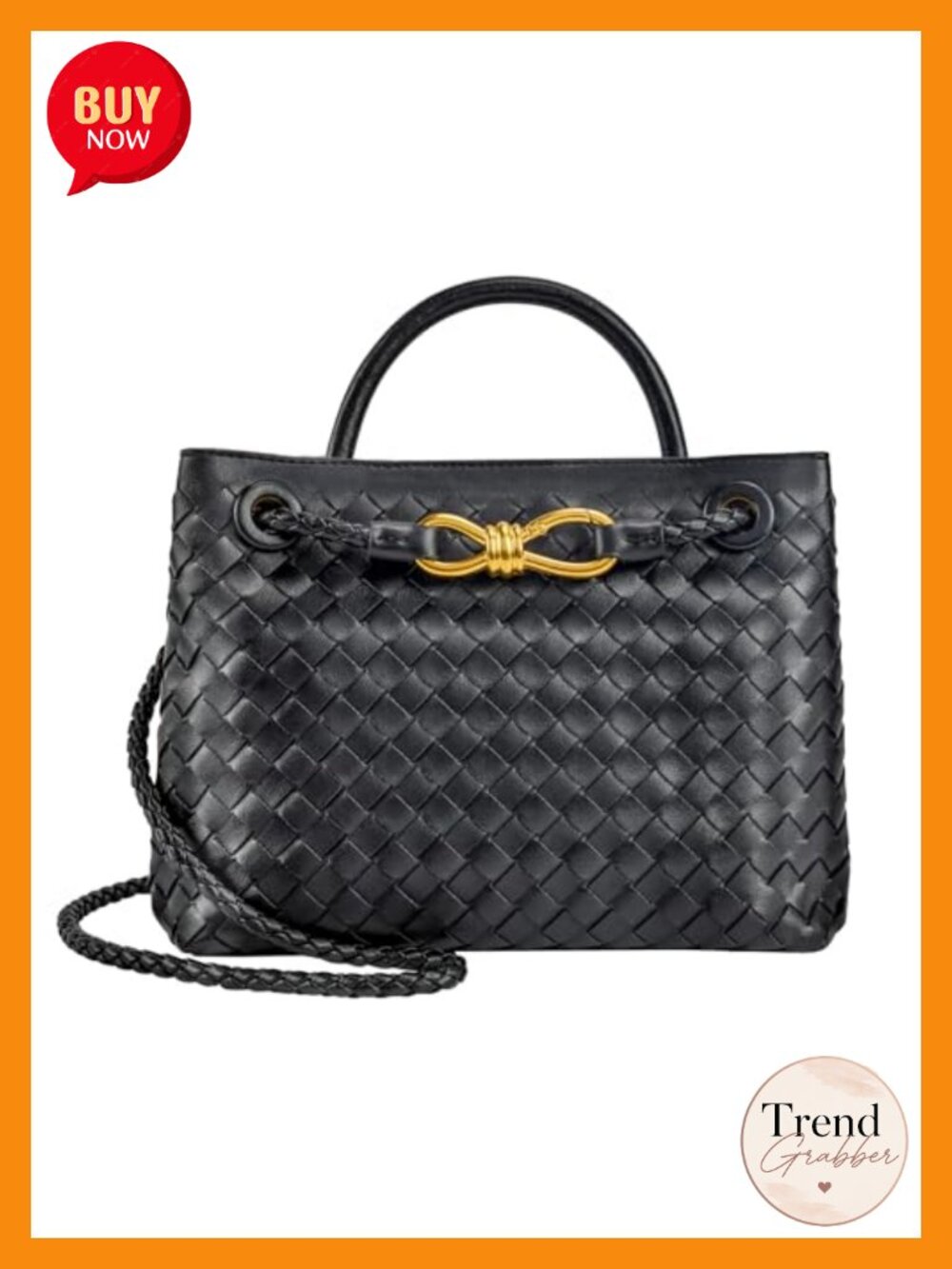 Woven PU Leather Tote Bag Top Handle Shoulder Crossbody Purse